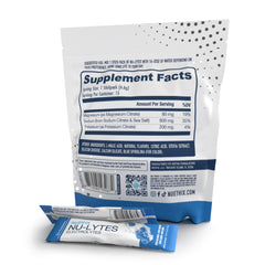 NuEthix NU-LYTES 15-serving package shown for travel or gym use