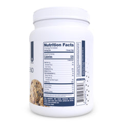 Nu-Protein Blend 2 lb tub with scoop on counter for everyday protein.