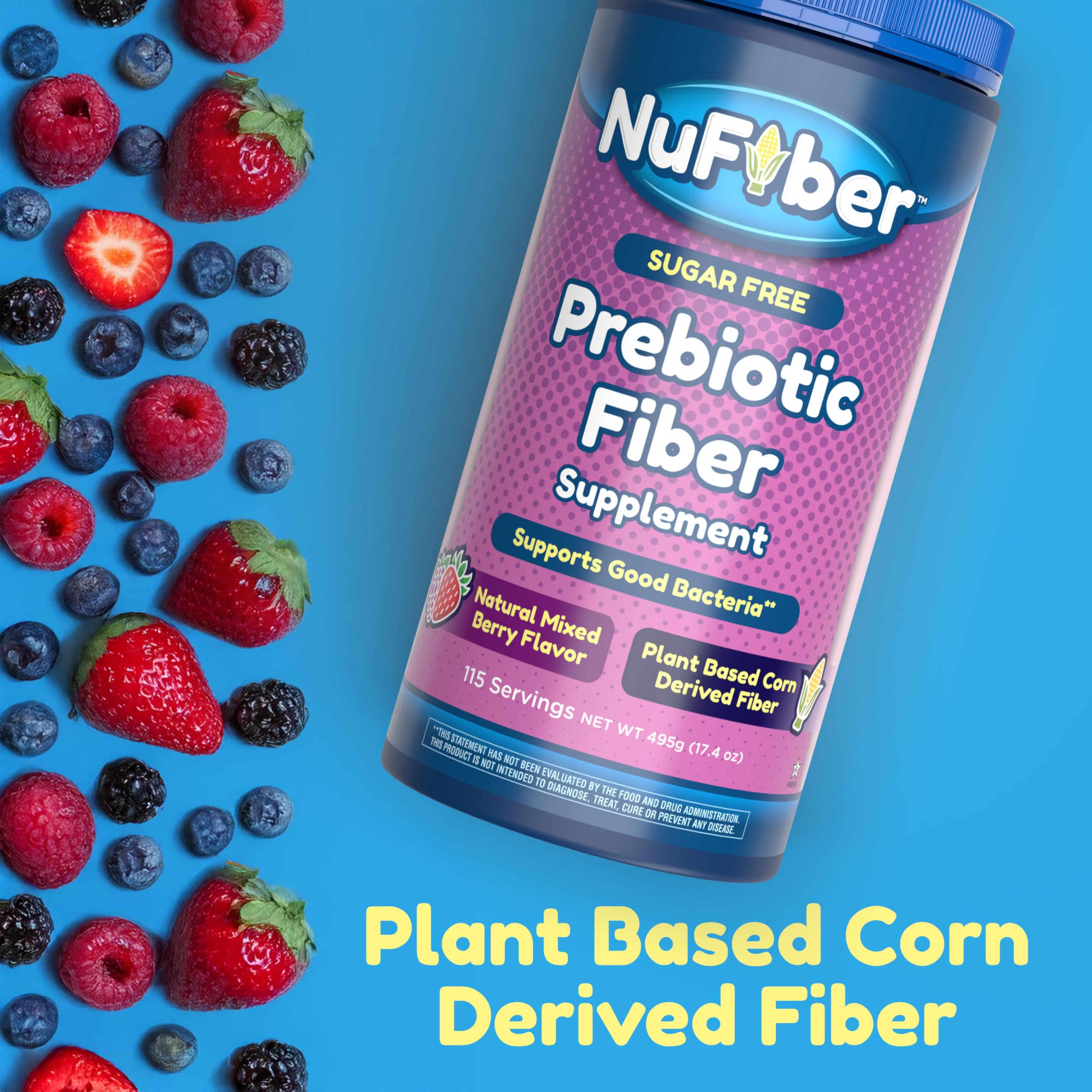 Instruction label highlights 115 servings for long-term use.