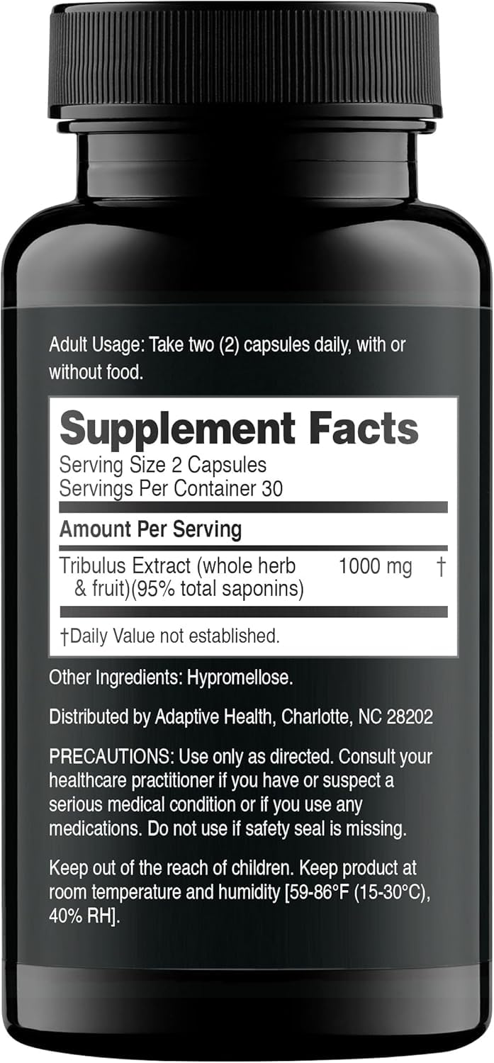 Nugenix Essentials Tribulus capsules close-up highlighting potency and natural extract.
