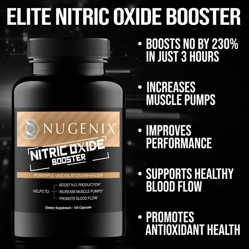 Nugenix Nitric Oxide Booster label ingredients highlights pine bark extract and S7.