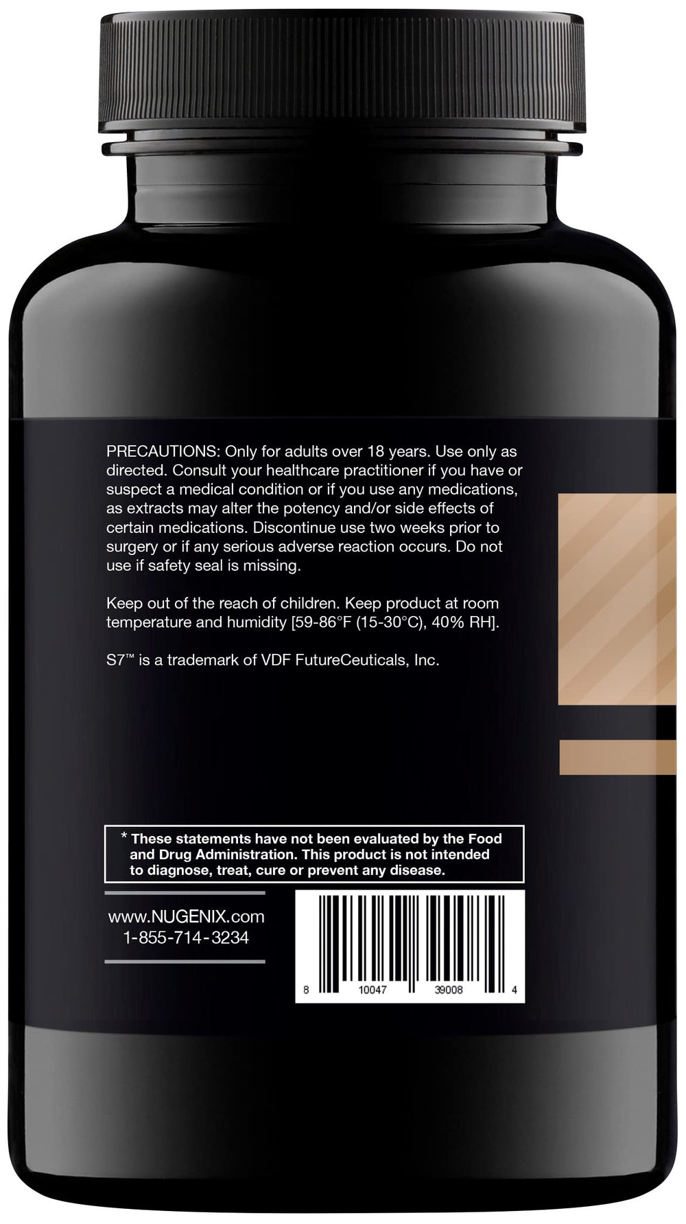 Nugenix Nitric Oxide bottle pour, simple daily dosing for workouts
