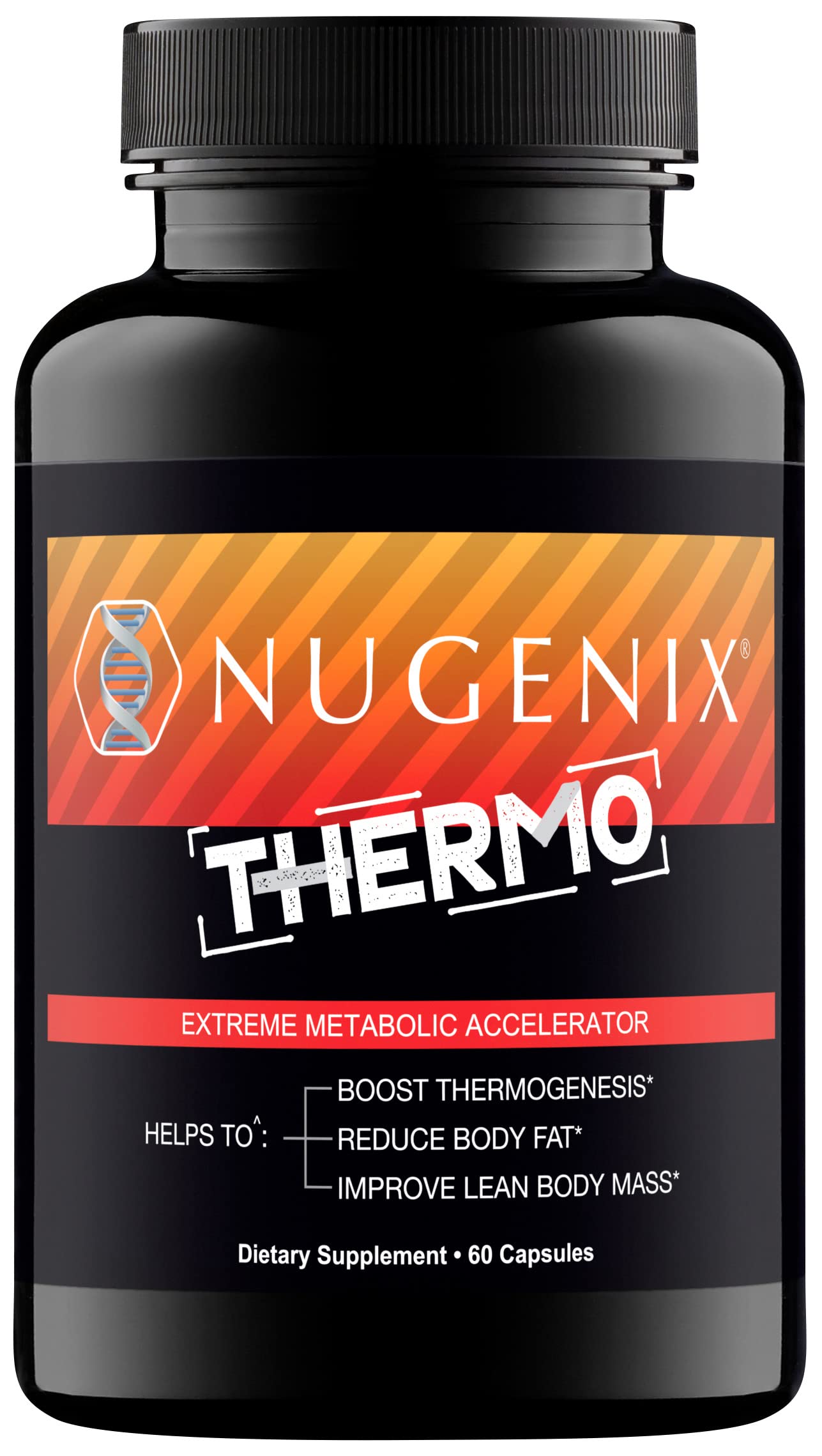 Nugenix Thermo bottle front highlighting energy-boosting formula