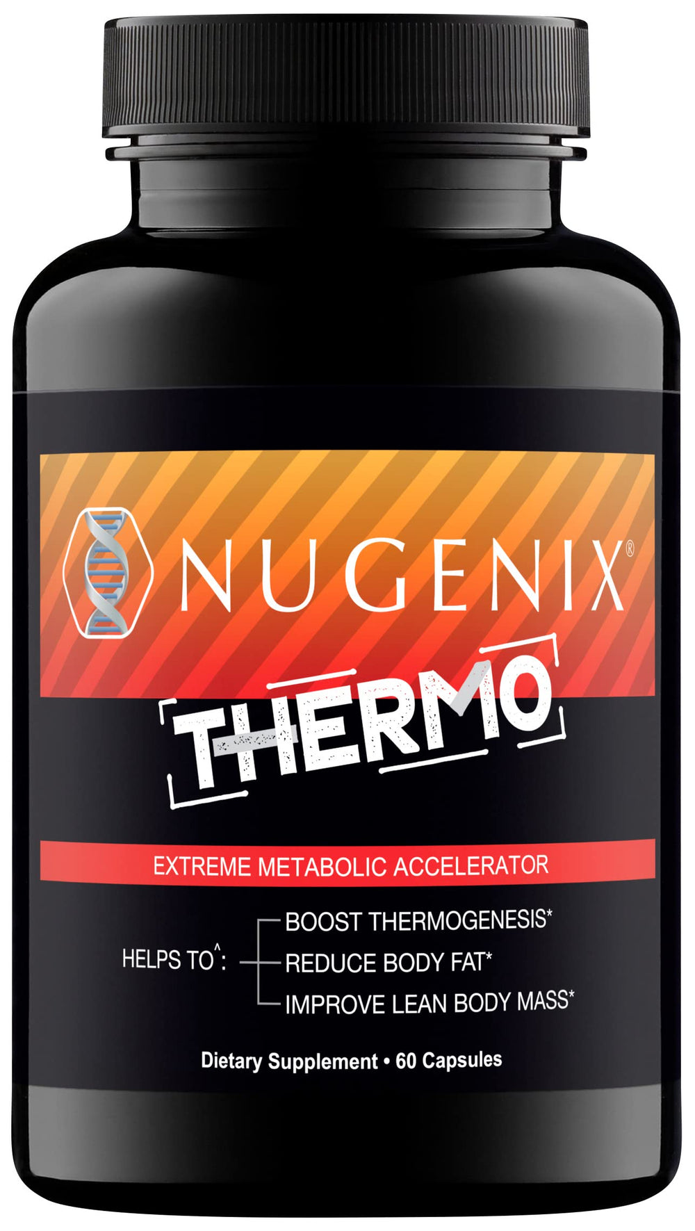 Nugenix Thermo bottle front highlighting energy-boosting formula