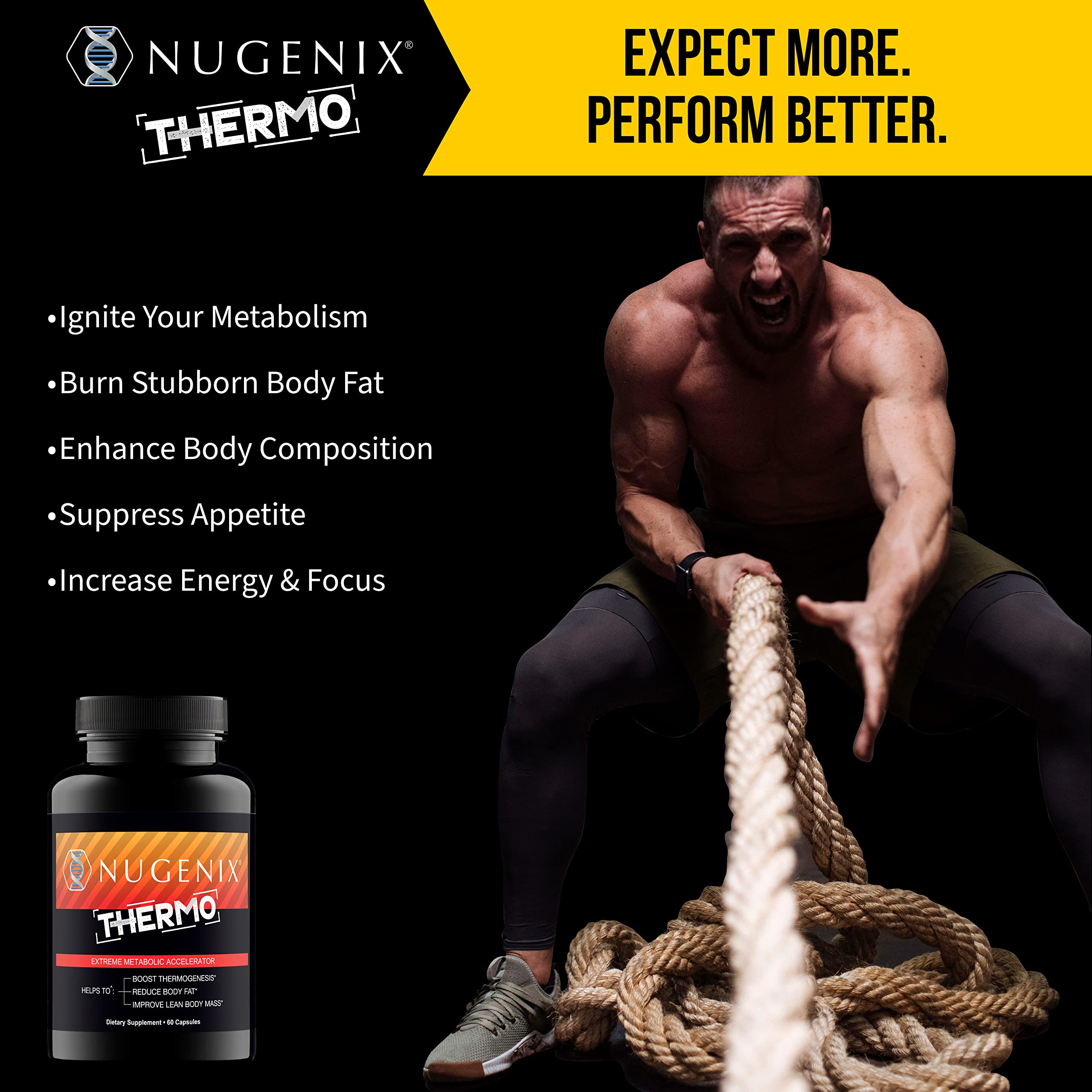 Nugenix Thermo packaging shot suitable for lifestyle use