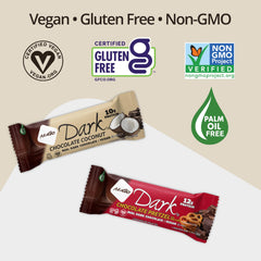 NuGo Dark Chocolate Mint bar ingredients list highlights clean plant-based protein.