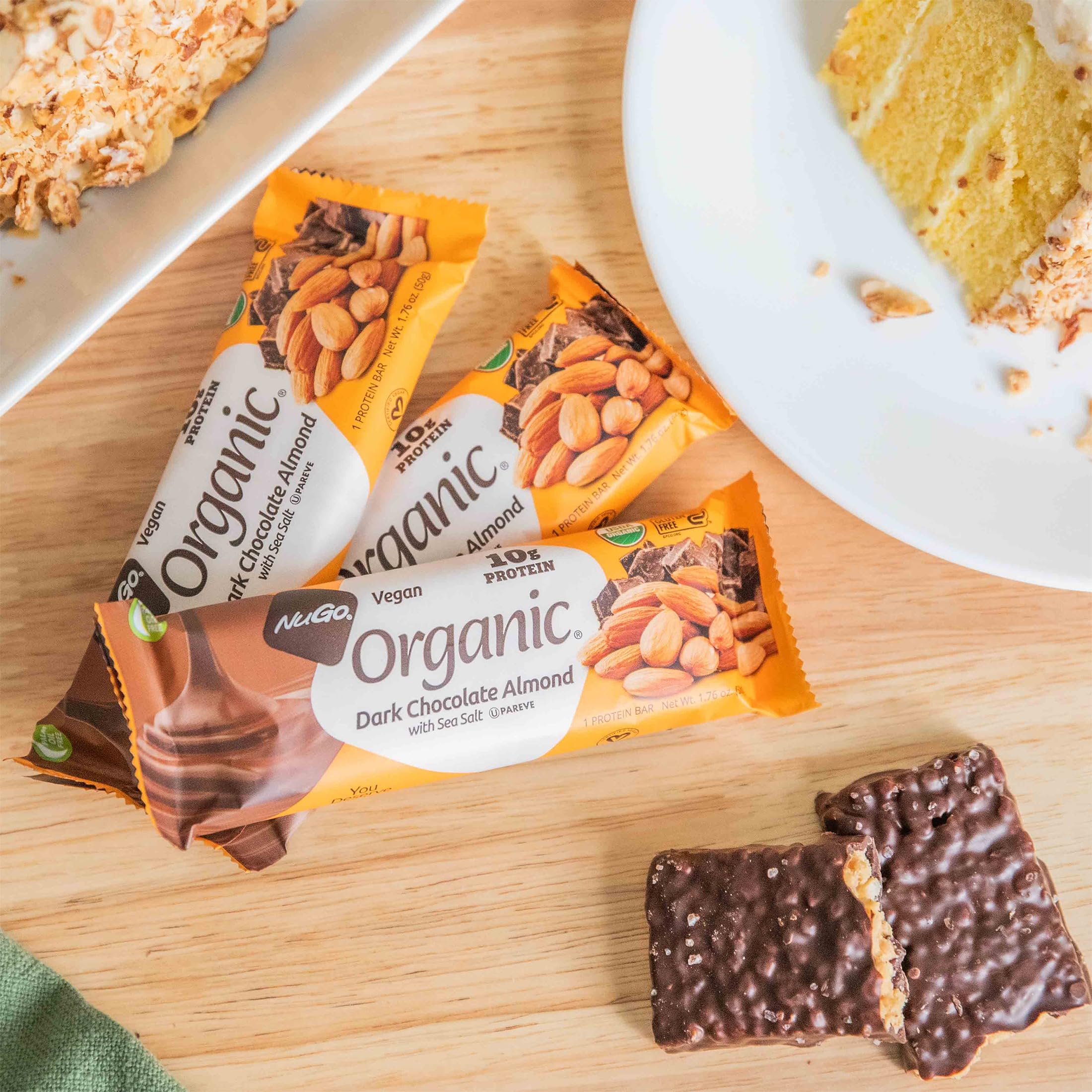 NuGo Organic 12-count box packaging for pantry or gym bag