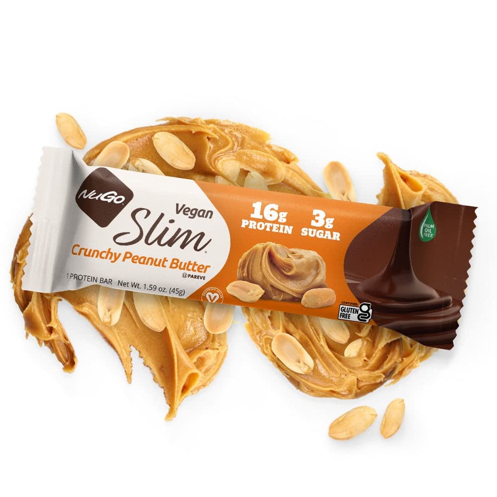 NuGo Slim coating detail on dark chocolate.