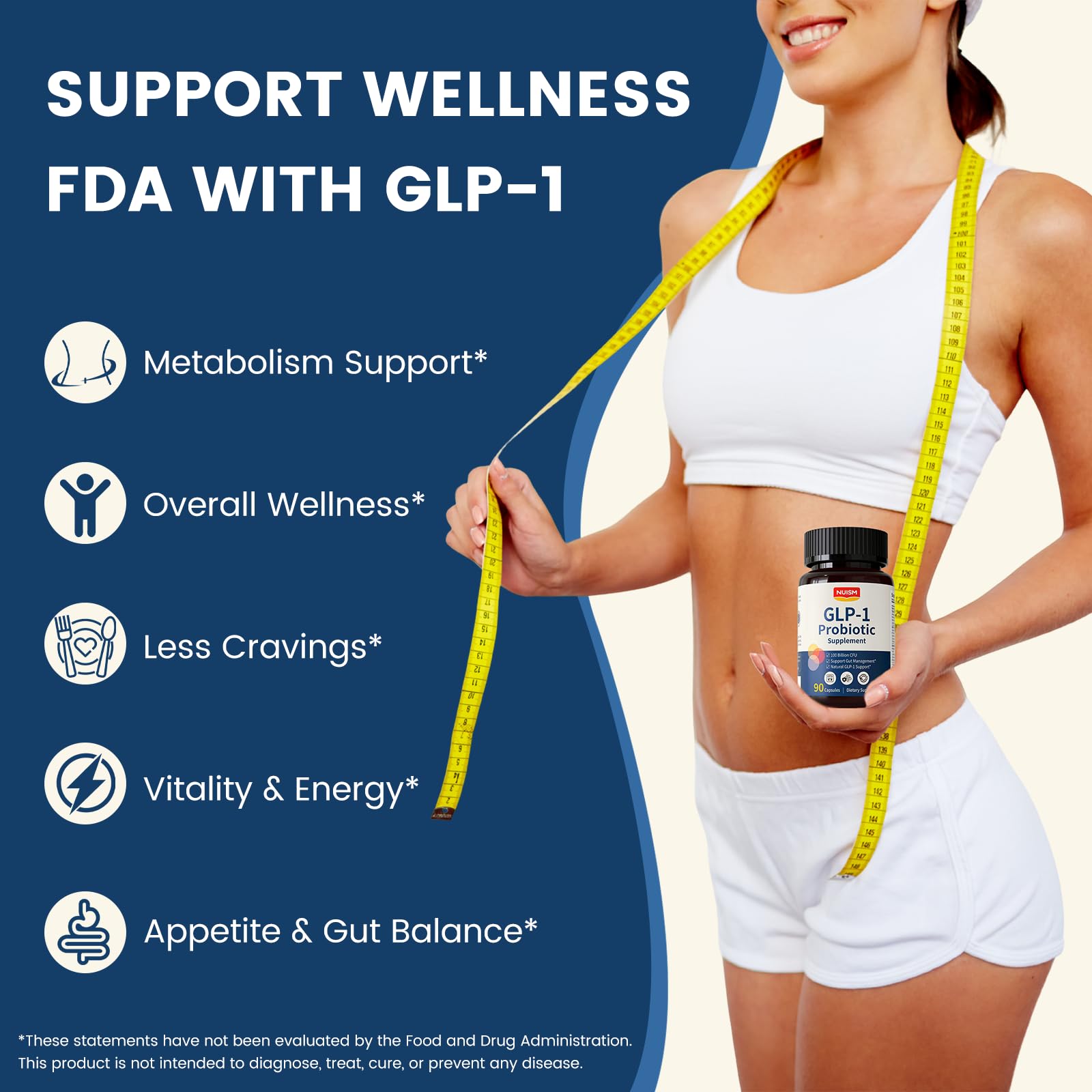 NUISM GLP-1 bottle designed for a simple daily routine