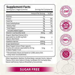 Close-up of NUISM gummies showing sugar-free berry chew appealing to the senses.