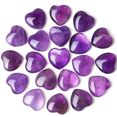 NUKAYAI amethyst heart pack: natural crystals for calm energy.