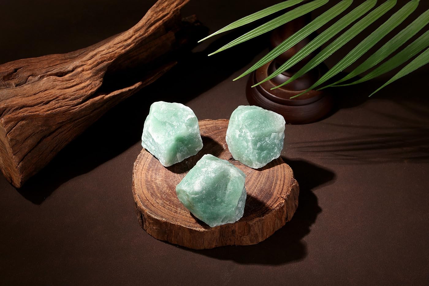 NUKAYAI Green Aventurine raw crystal texture for Reiki wraps and spiritual craft