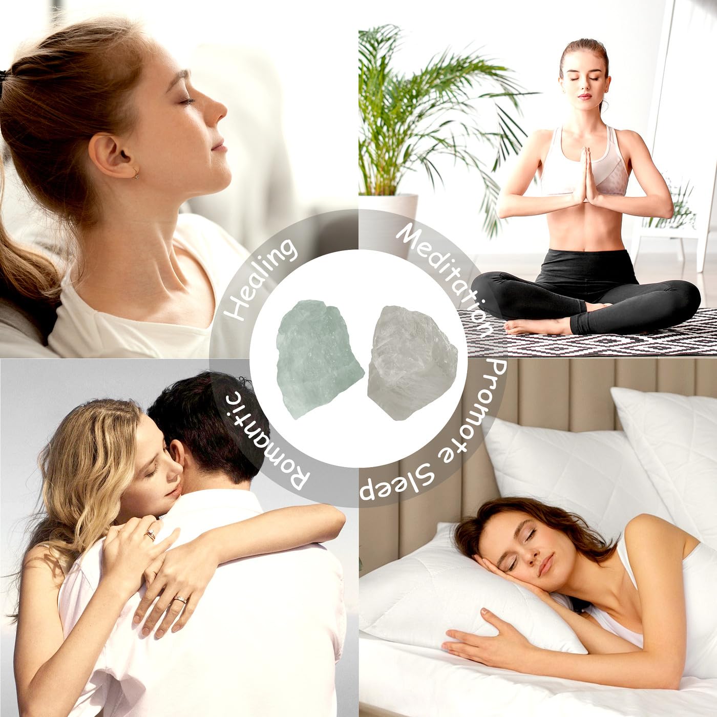NUKAYAI Green Fluorite display-ready stone, ideal as a thoughtful gift.