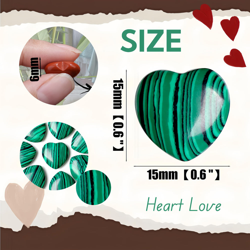 NUKAYAI malachite heart crystal held in hand for soothing energy