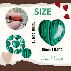 NUKAYAI malachite heart crystal held in hand for soothing energy