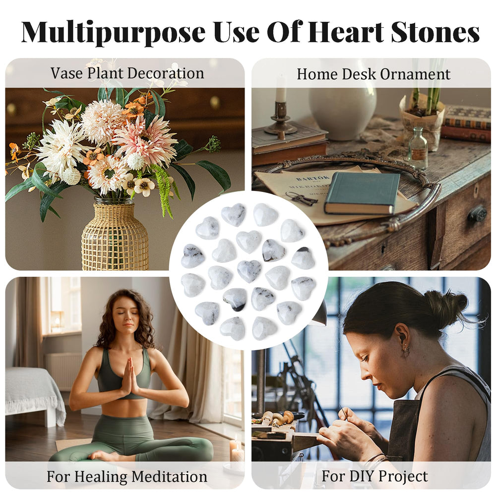 NUKAYAI Moonstone Heart crystal-07 pairs with jewelry projects.