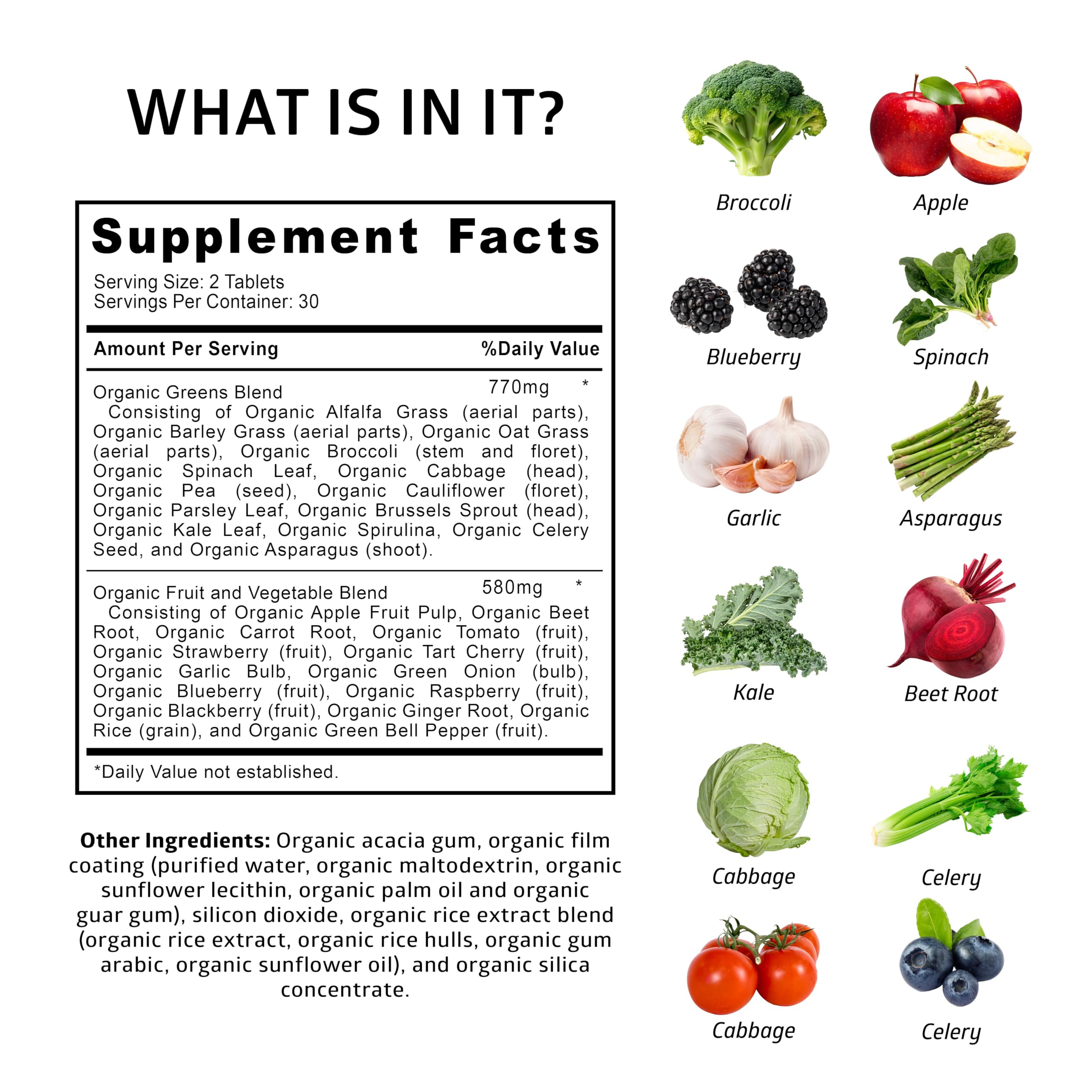 Number One Nutrition 28 ingredient greens powder jar supports natural energy