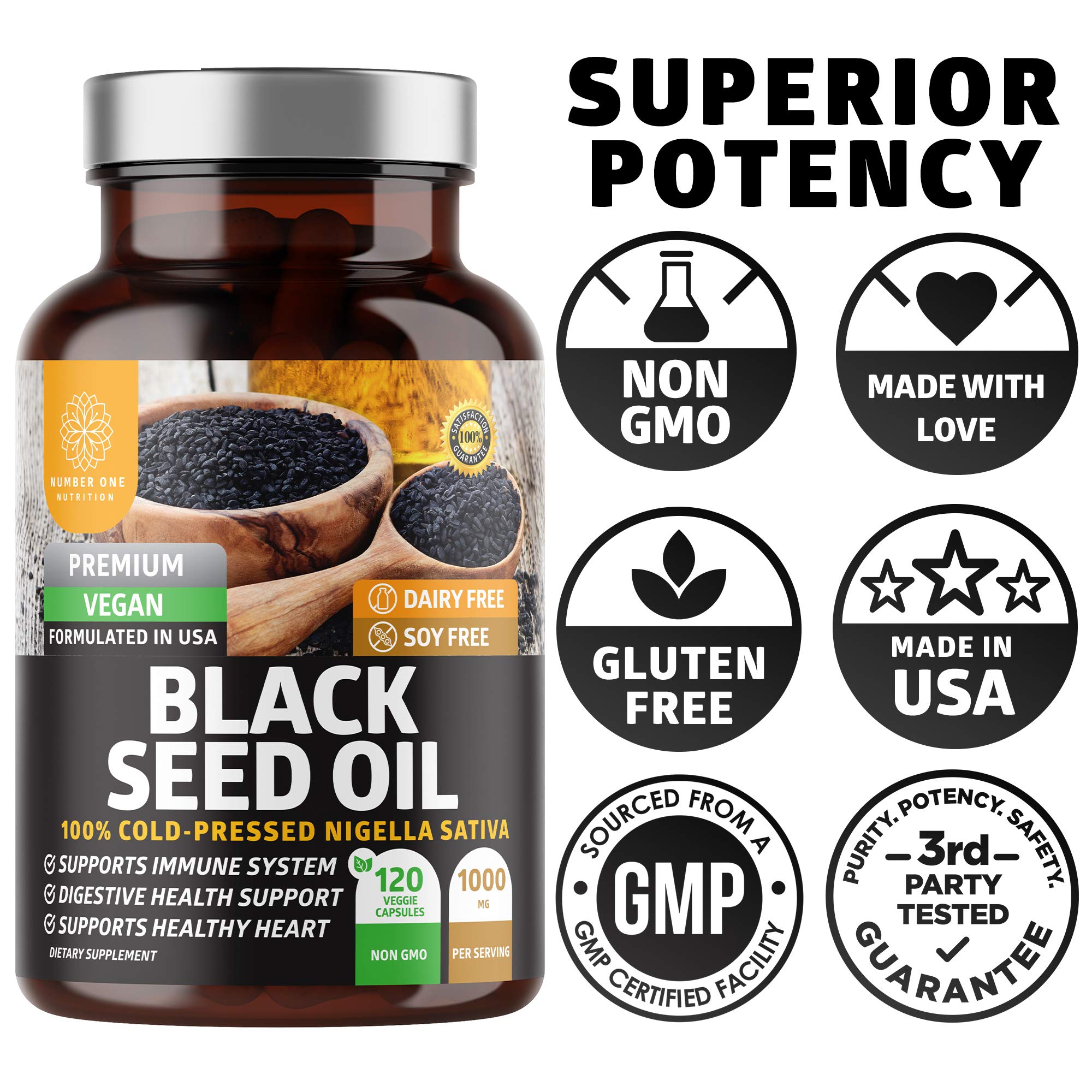 Number One Nutrition N1N Premium Black Seed Oil two bottle pack offers value.