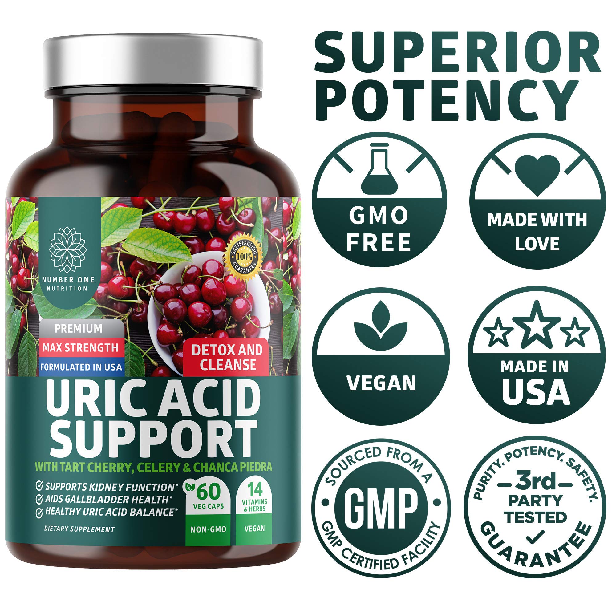 Number One Nutrition N1N Premium Uric Acid Supplement packaging