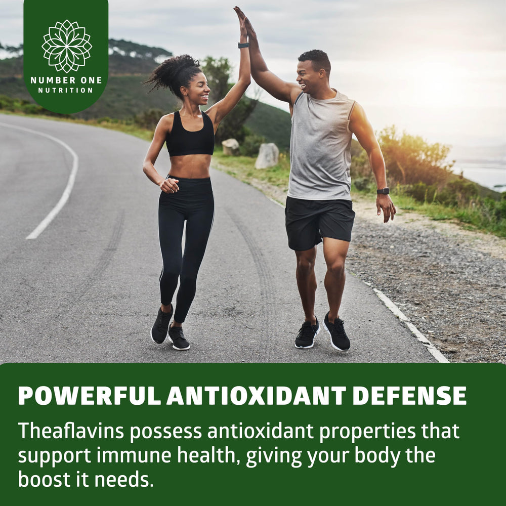 TheaFit Theaflavins ingredients label highlighting Formula details on Number One Nutrition product.