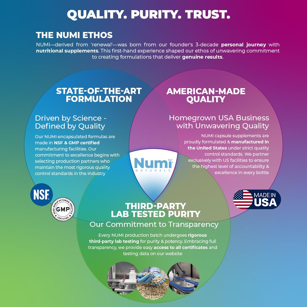 Numi Naturals Neurofix+Chill NSF facility badge signals quality