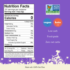 Nunaturals Oat Fiber Powder dissolves smoothly in smoothies for easy fiber.