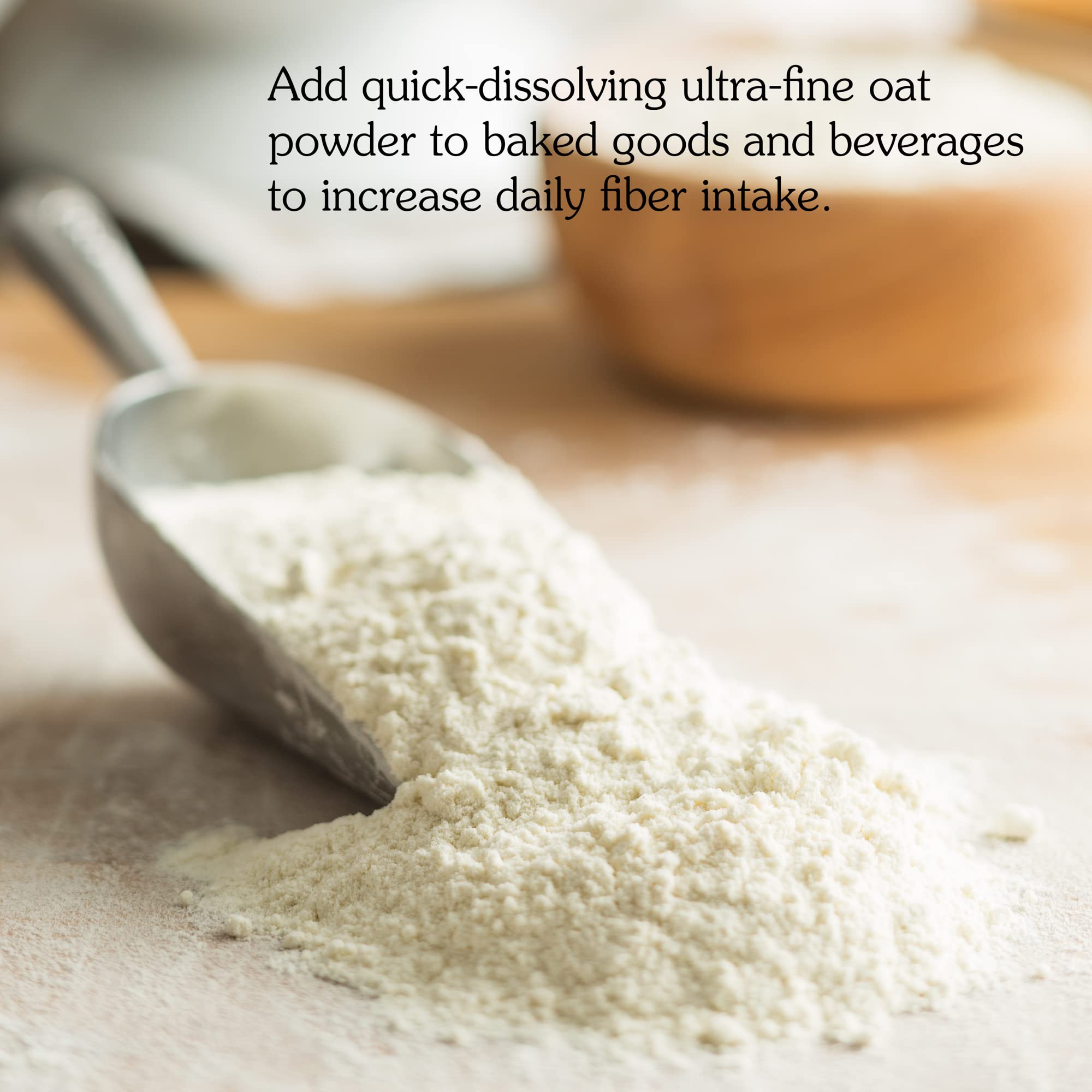 Nunaturals Oat Fiber Powder blends into taco shells and pasta for fiber boost.