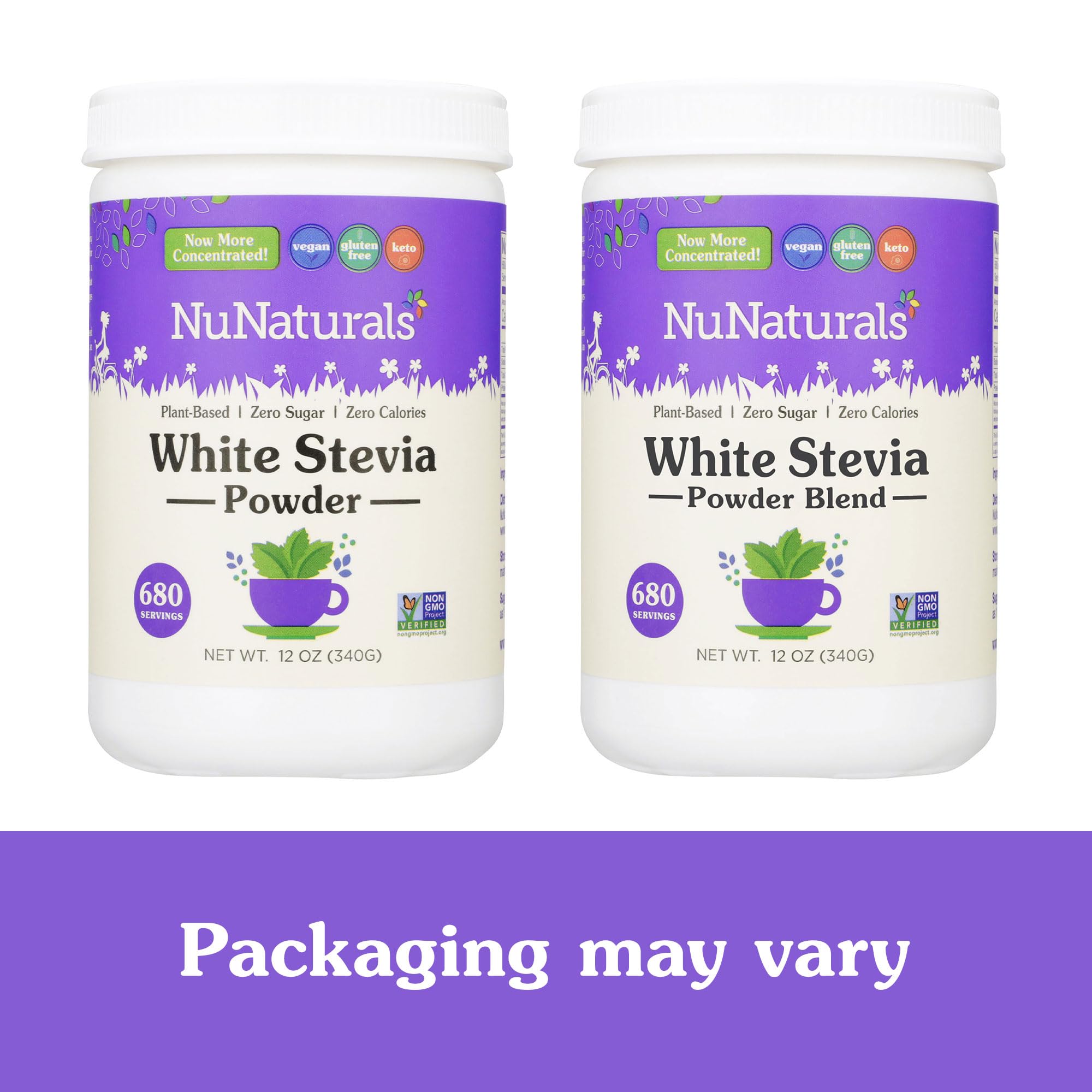 NuNaturals stevia powder on cereal or yogurt.