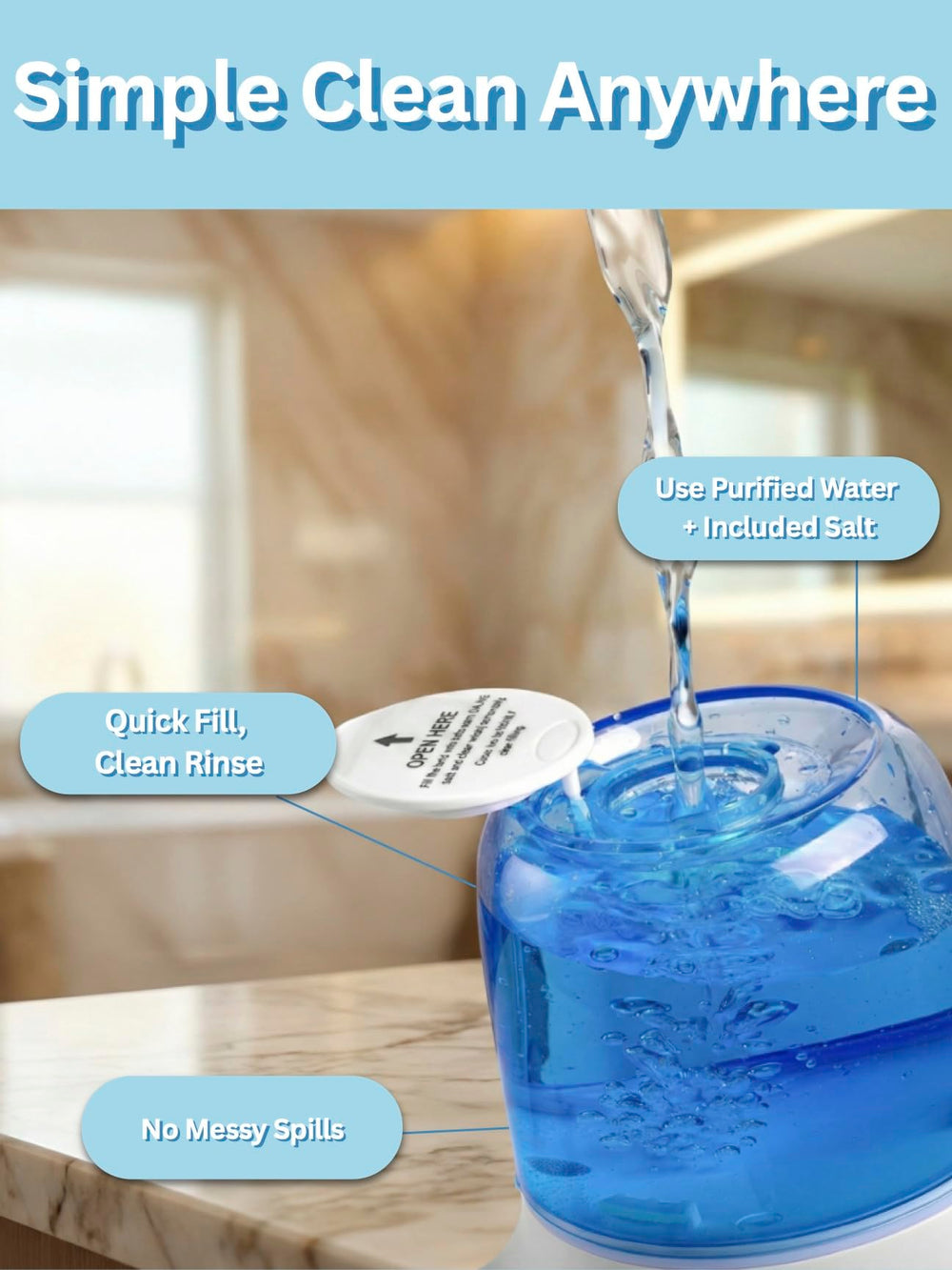 NUONNA cleaning tool for nasal irrigator shown beside the kit