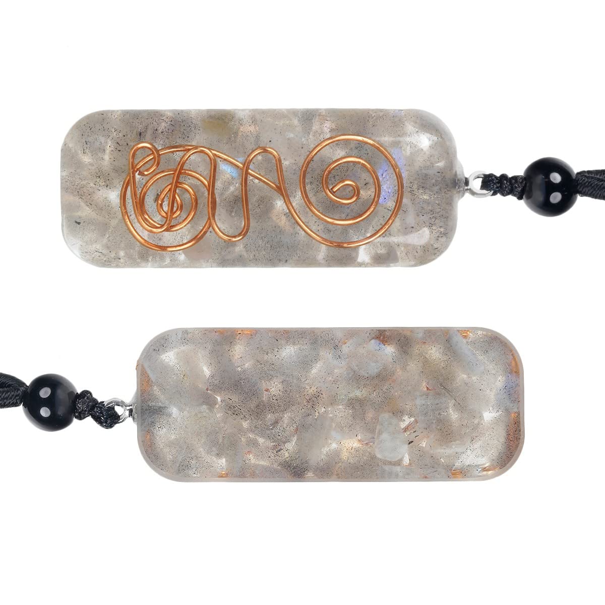 Nupuyai adjustable rope necklace shown for versatile wear with different outfits.