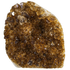 Nupuyai citrine geode cluster upright crystals illuminate desk decor for warmth.