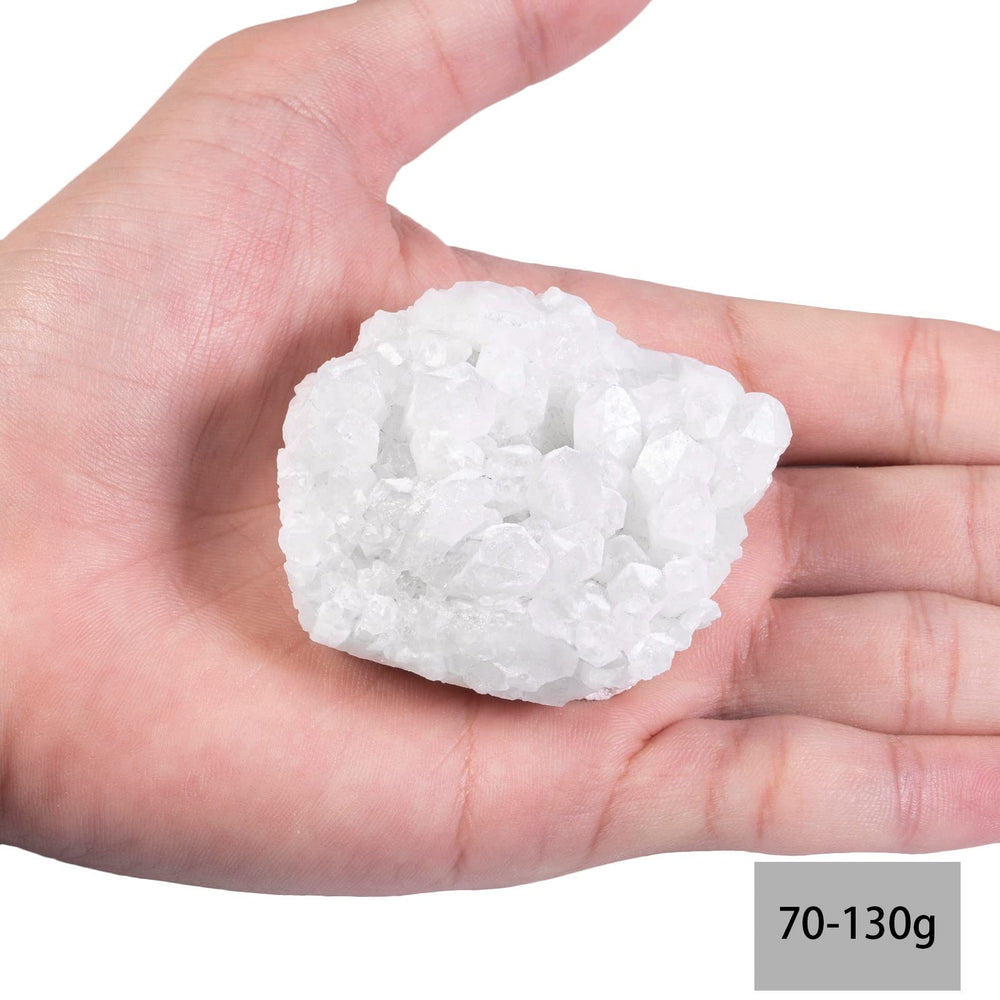 Nupuyai clear quartz cluster geode decor image: natural beauty enhances any room.