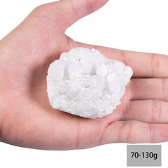 Nupuyai clear quartz cluster geode decor image: natural beauty enhances any room.
