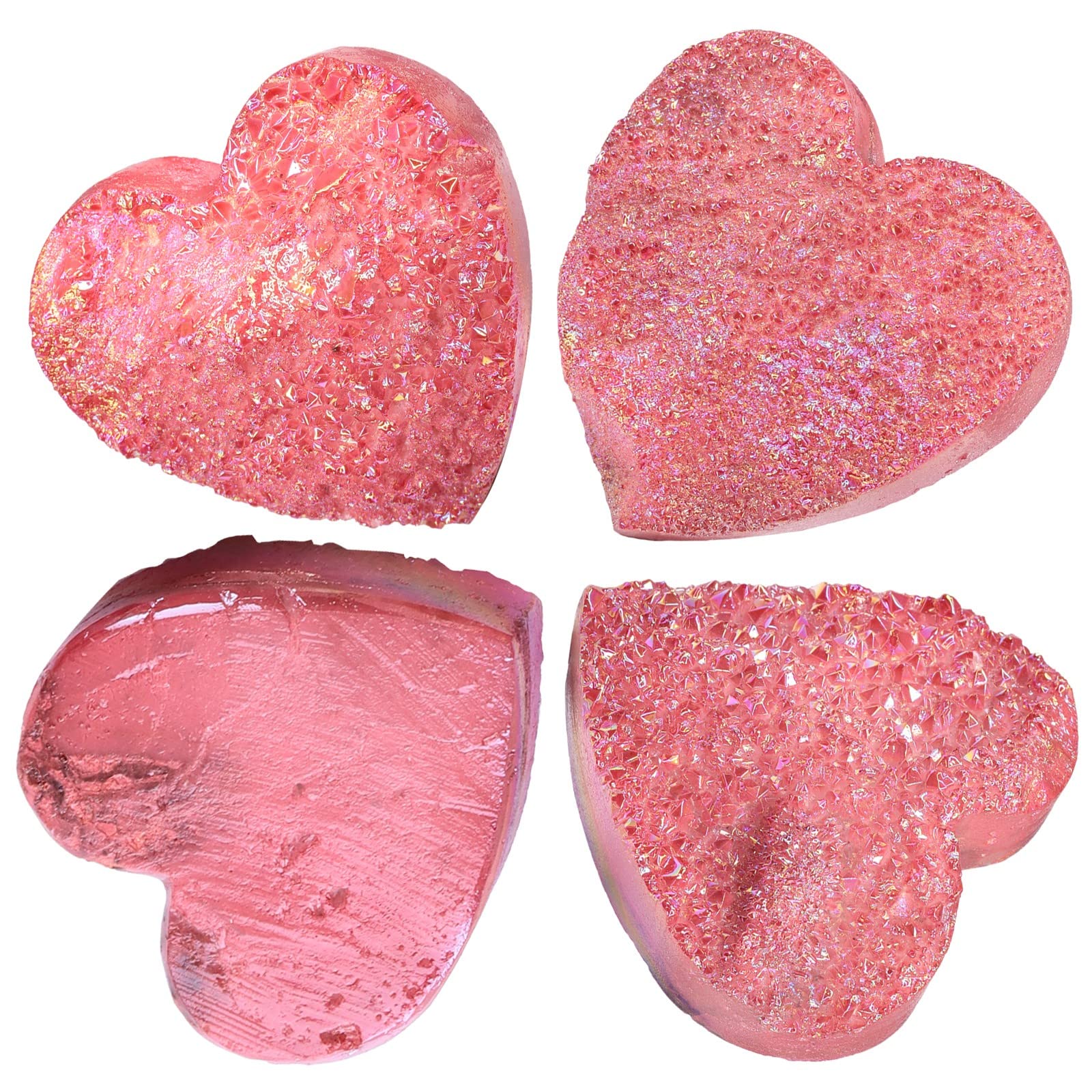 Nupuyai colorful titanium coating enhances the crystal cluster with vibrant color.