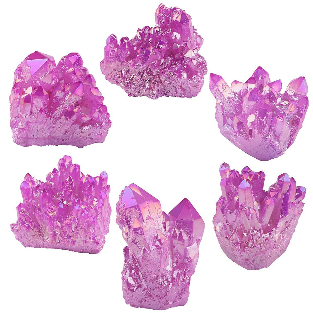 Nupuyai crystal cluster with light play for ambient, calming workspace