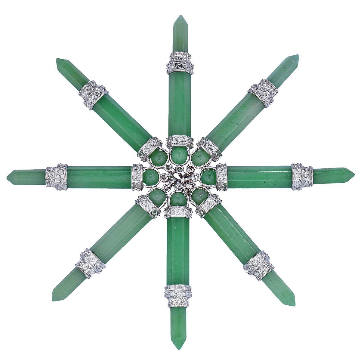Nupuyai Crystal Point Pendant chain detail reveals lead- and nickel-free construction