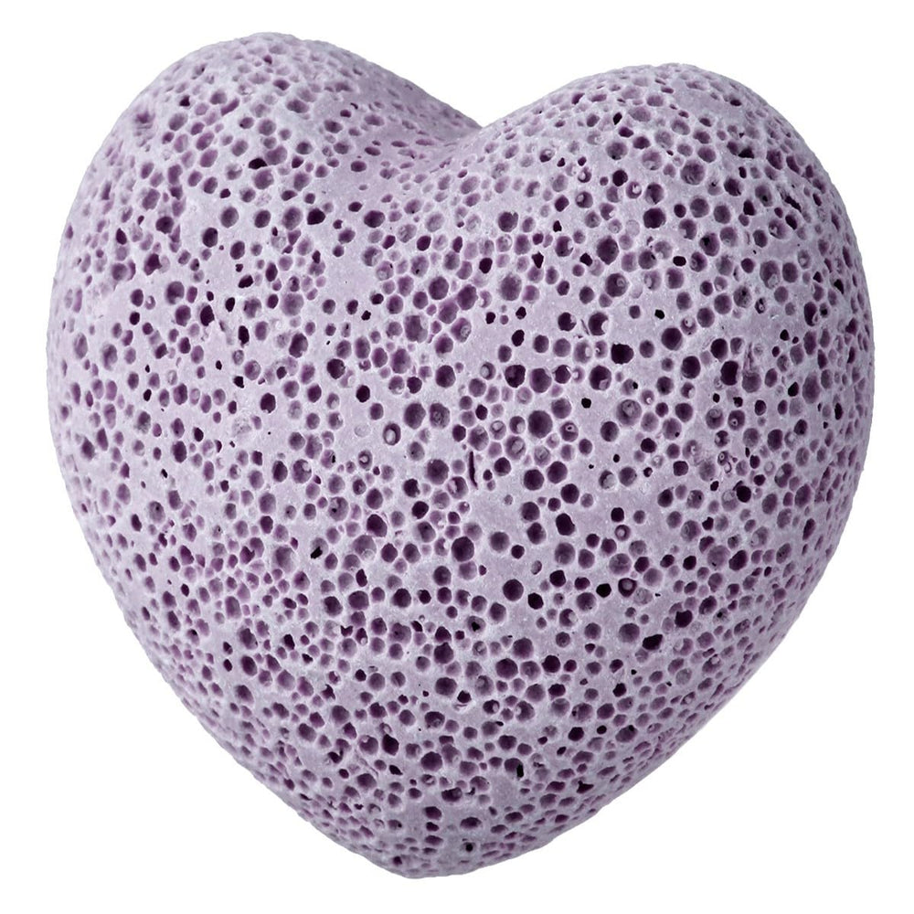 Nupuyai heart lava stone closeup showing smooth texture for tactile focus