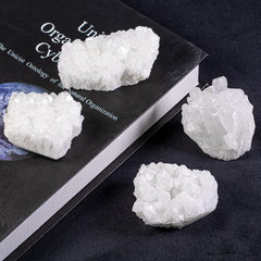 Nupuyai natural quartz cluster in living room display: elevates ambience and focus.