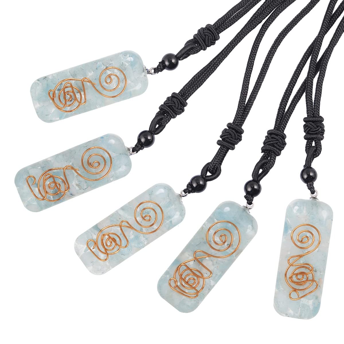 Nupuyai necklace with adjustable nylon rope demonstrates versatile length for daily wear