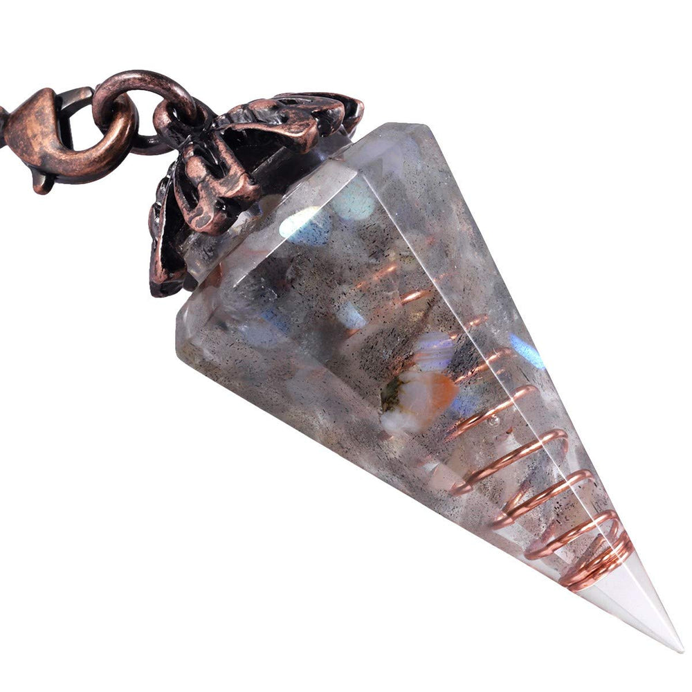 Nupuyai orgone cone pendant designed for focus during meditation.