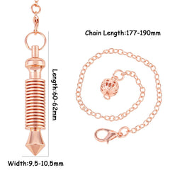 Nupuyai pendulum four-pack adjustable-chain close-up showing coil tip for precise readings