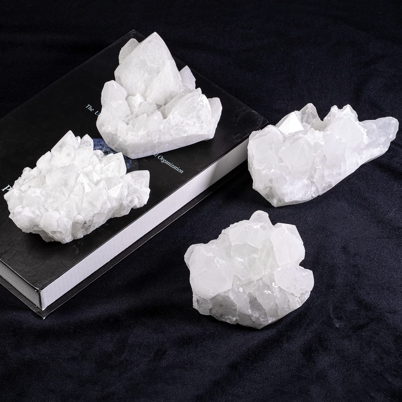 Nupuyai white quartz energy cluster to inspire focus and balance.
