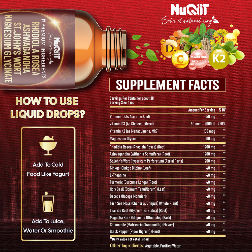 COA label on NUQIIT tincture showing lab-tested quality