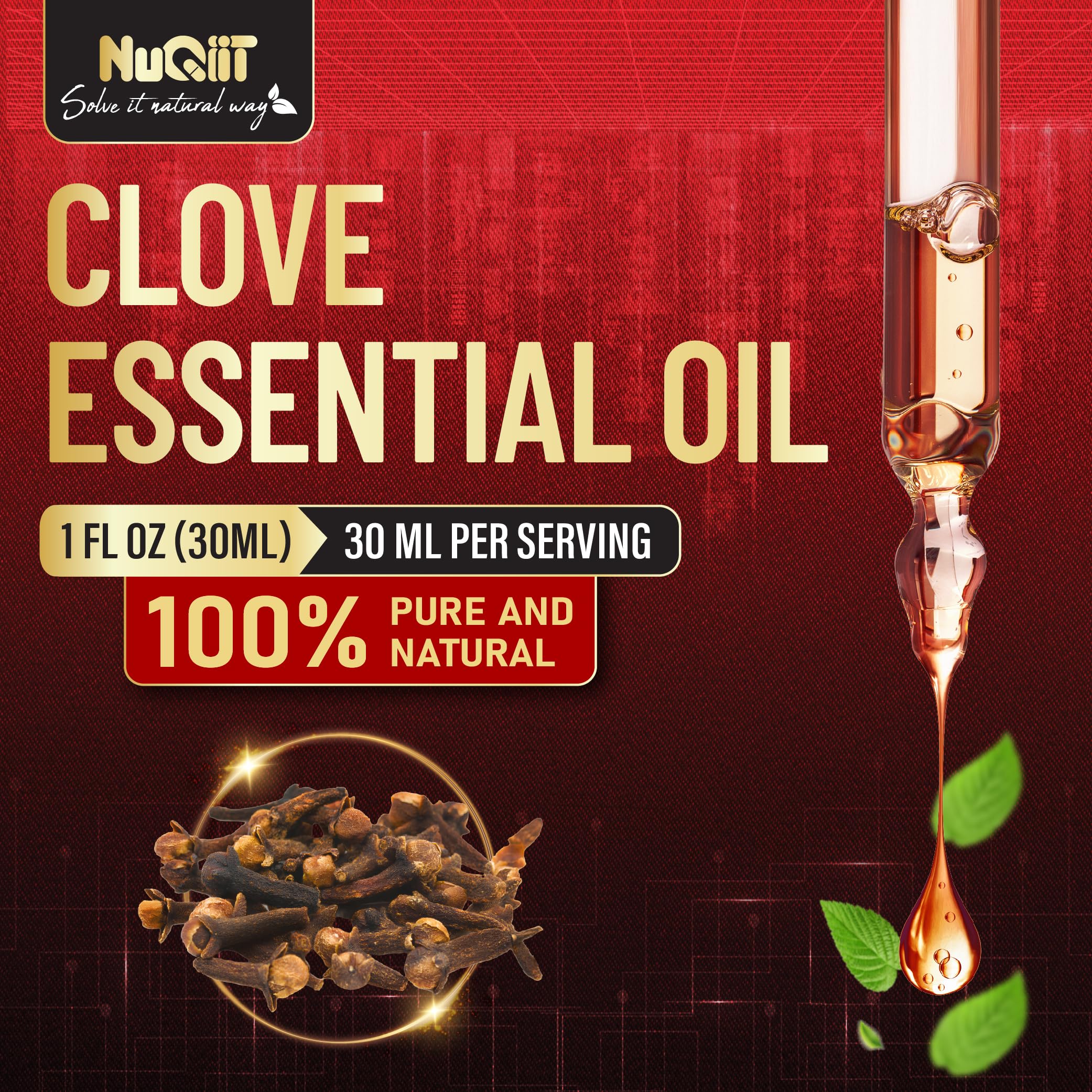 NUQIIT Clove Essential Oil diffuser scene showing aroma in use