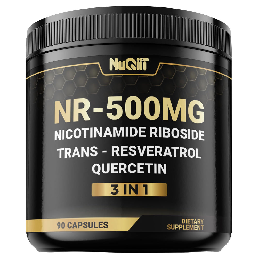 NUQIIT NAD+ bottle front view shows eco packaging and daily wellness potential
