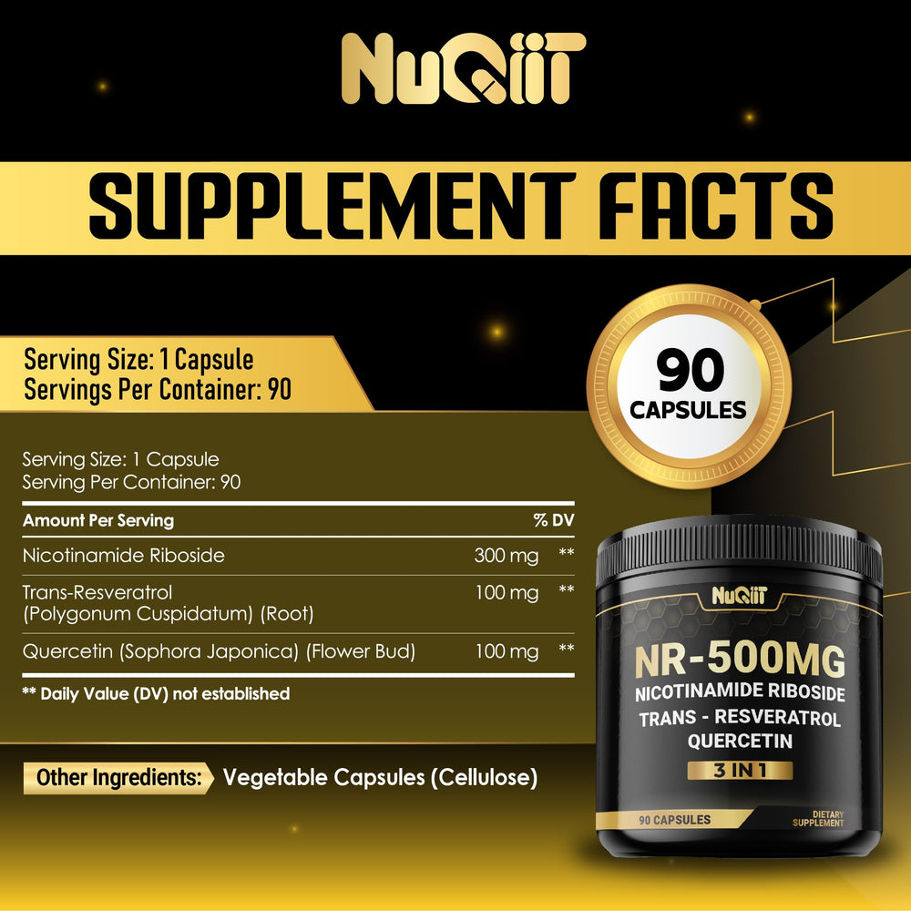 NUQIIT NAD+ label close-up reveals ingredients at a glance