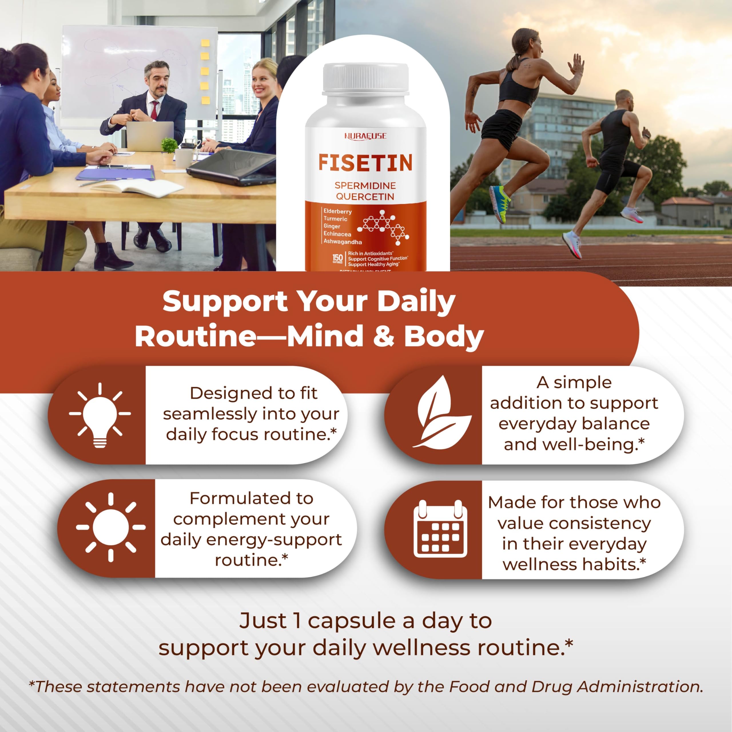 NURAFUSE Fisetin elderberry and turmeric blend close-up