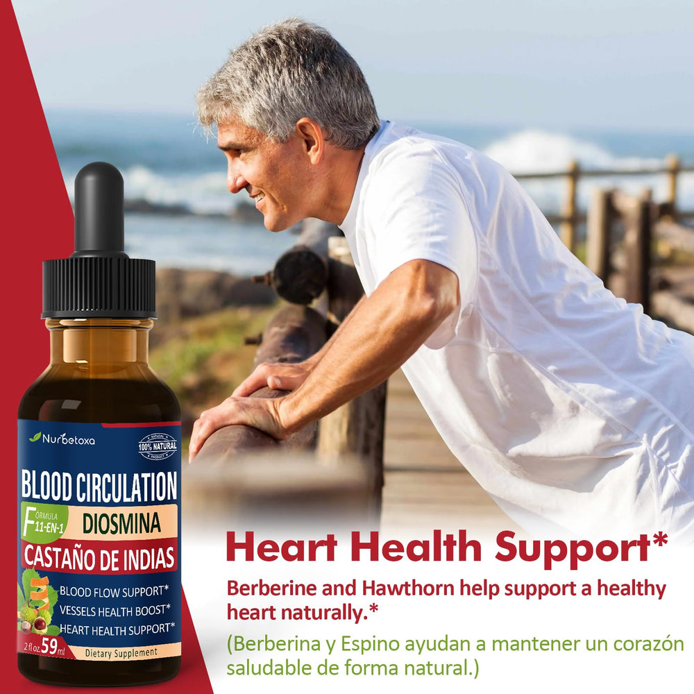 Nurbetoxa drops pouring into water for easy post-meal use.