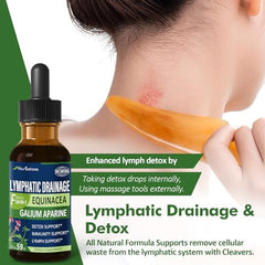 Nurbetoxa drops being poured for easy daily dosage with water or juice