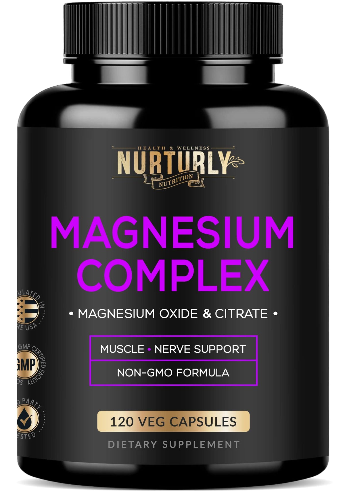 NURTURLY magnesium bottle pour shows high absorption formula for daily use